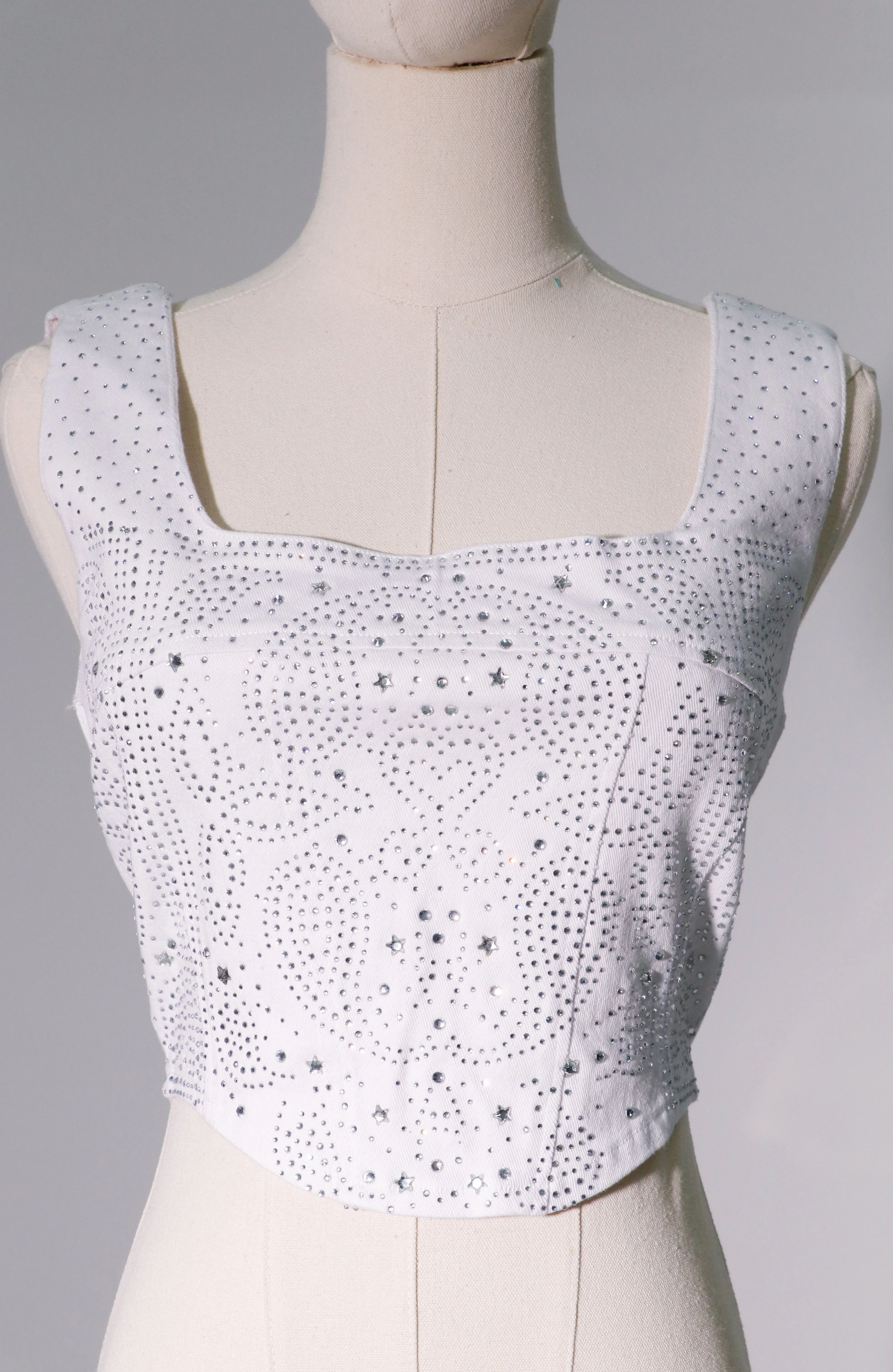 sparkly denim top