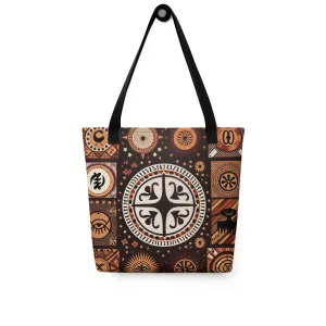 Stand-Out Adinkra Tote Bag - Unique Ghana Gift - Handcrafted Symbolic Fashion