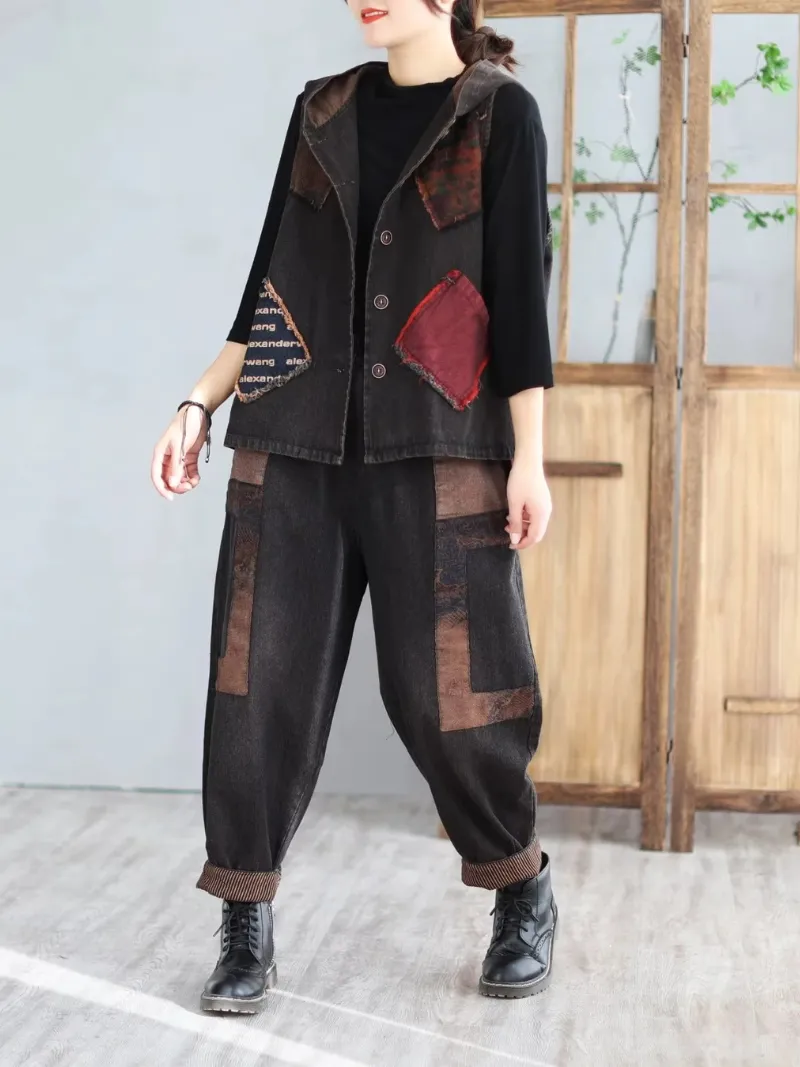 Stay Happy Denim middle waist pants