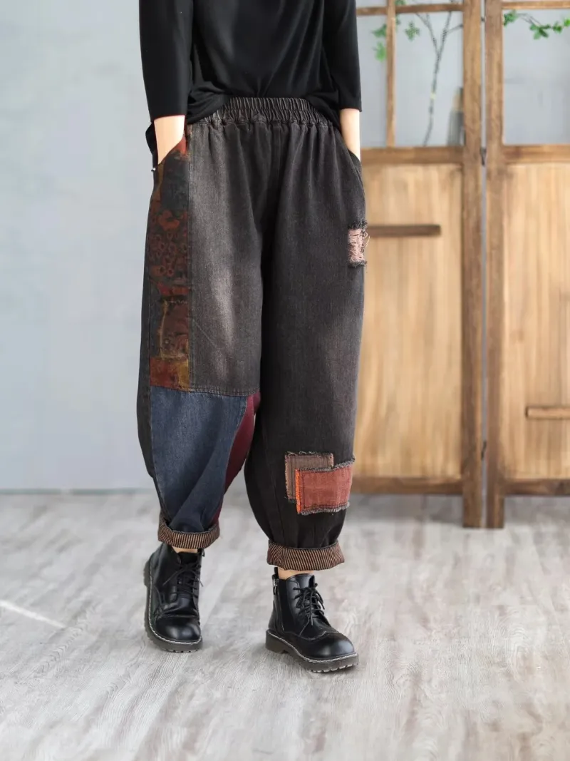 Stay Happy Denim middle waist pants