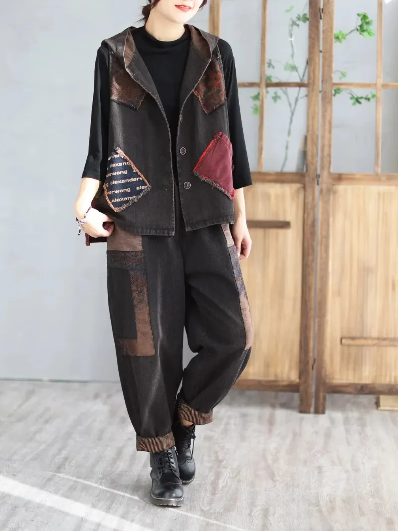 Stay Happy Denim middle waist pants