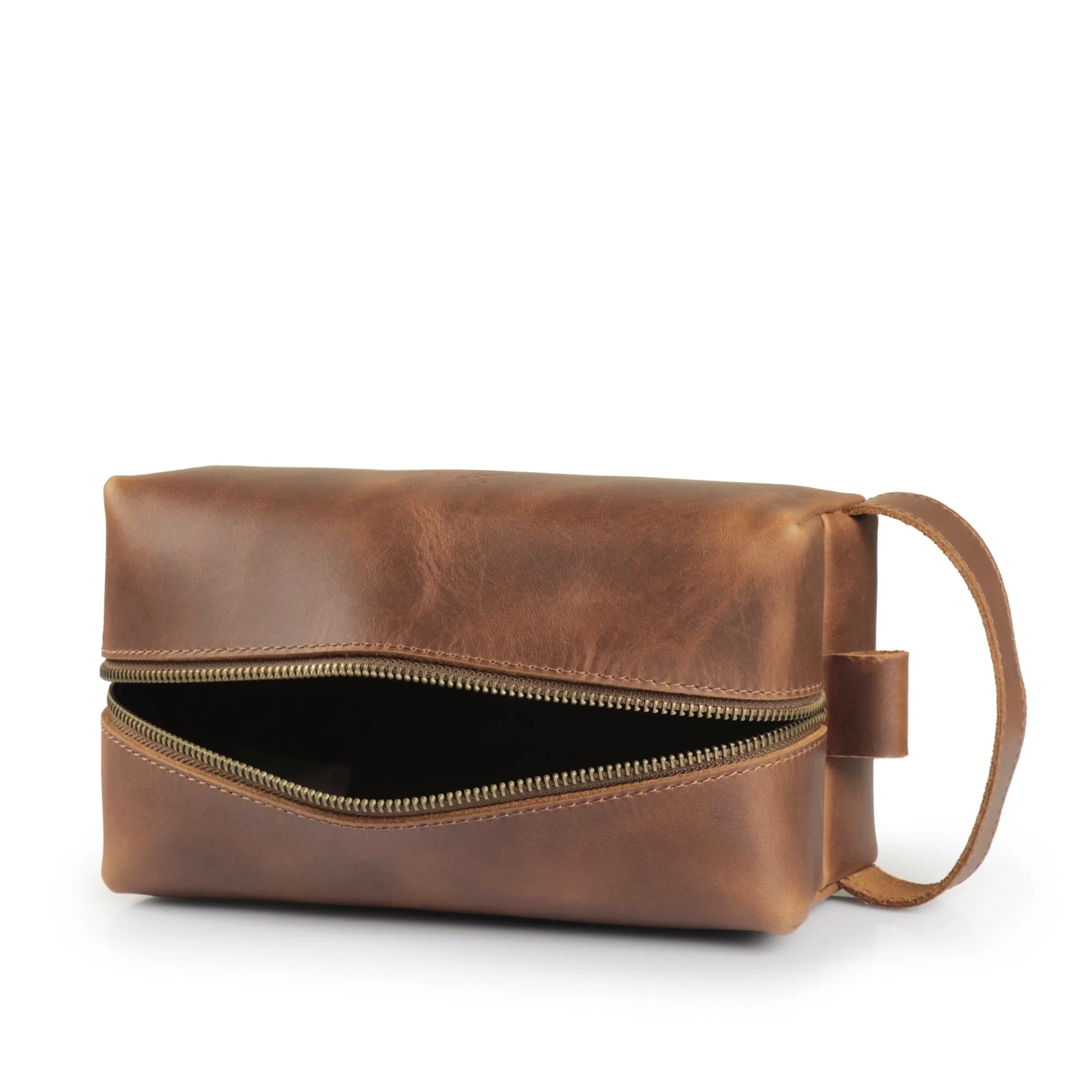 Steele Leather Toiletry Bag - Dopp Kit - Shave Kit