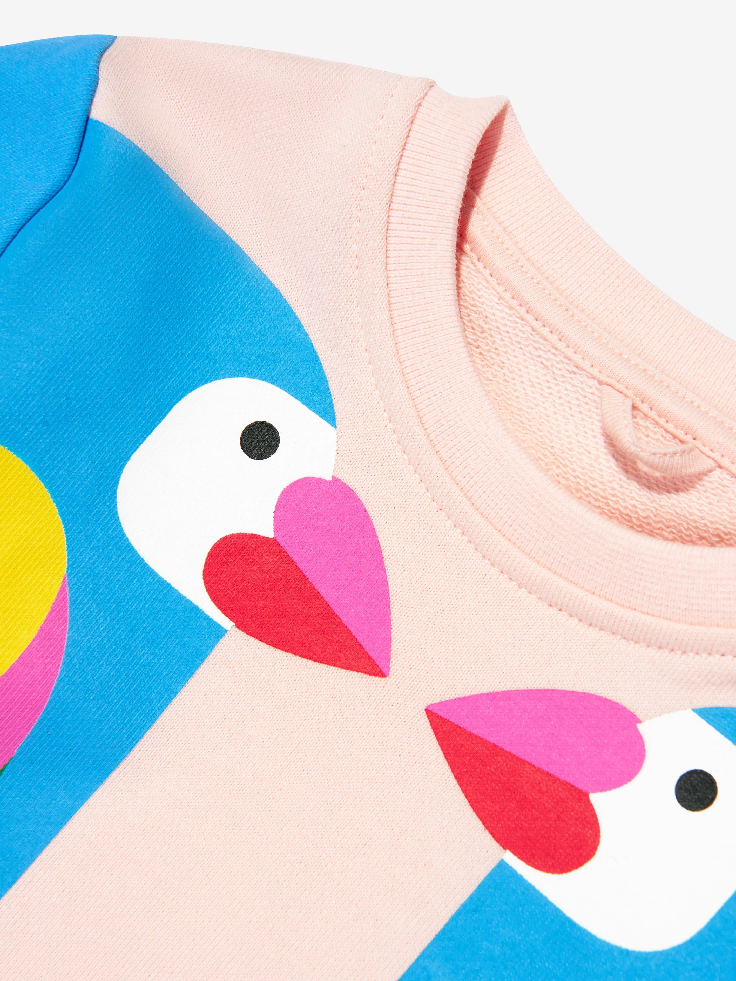 Stella McCartney Baby Girls Parrot Sweatshirt in Pink