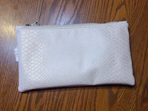 Tan Lizard Scale Vinyl Pencil Pouch
