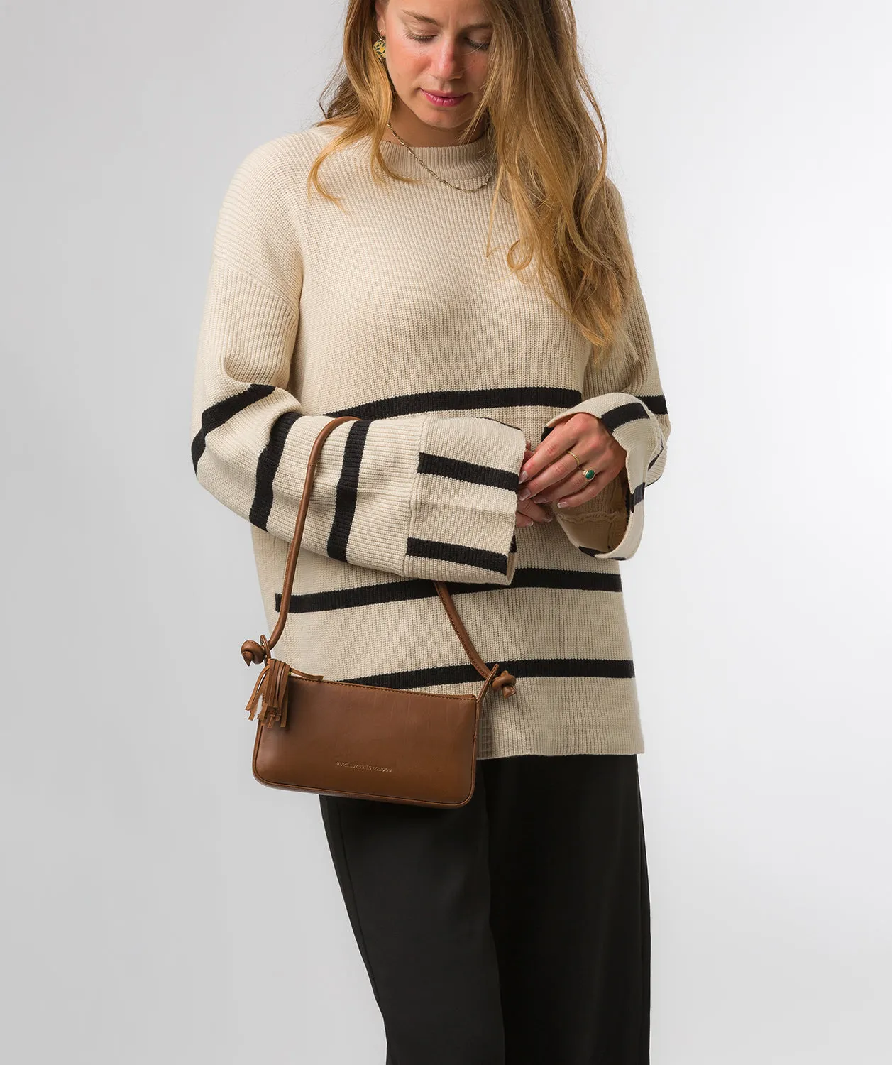 'Taylor' Chestnut Nappa Leather Evening Phone Bag