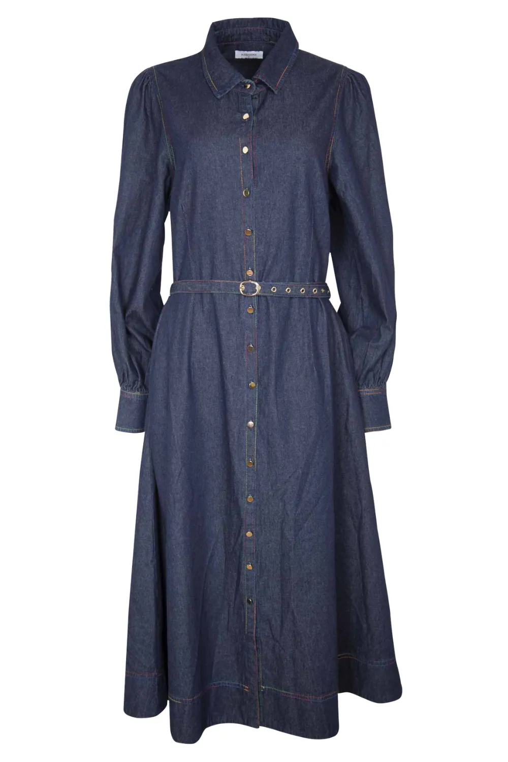 Tess Dress in Rainbow Indigo Denim