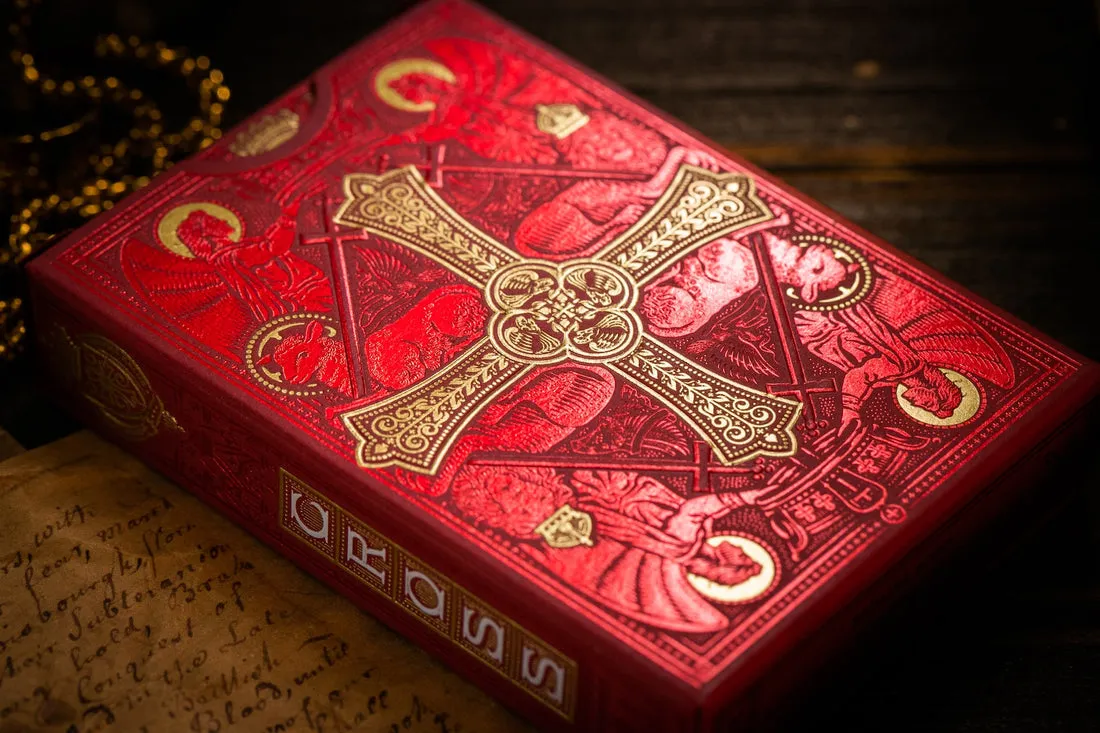 The Cross Playing Cards - Maroon Martyrs Edition