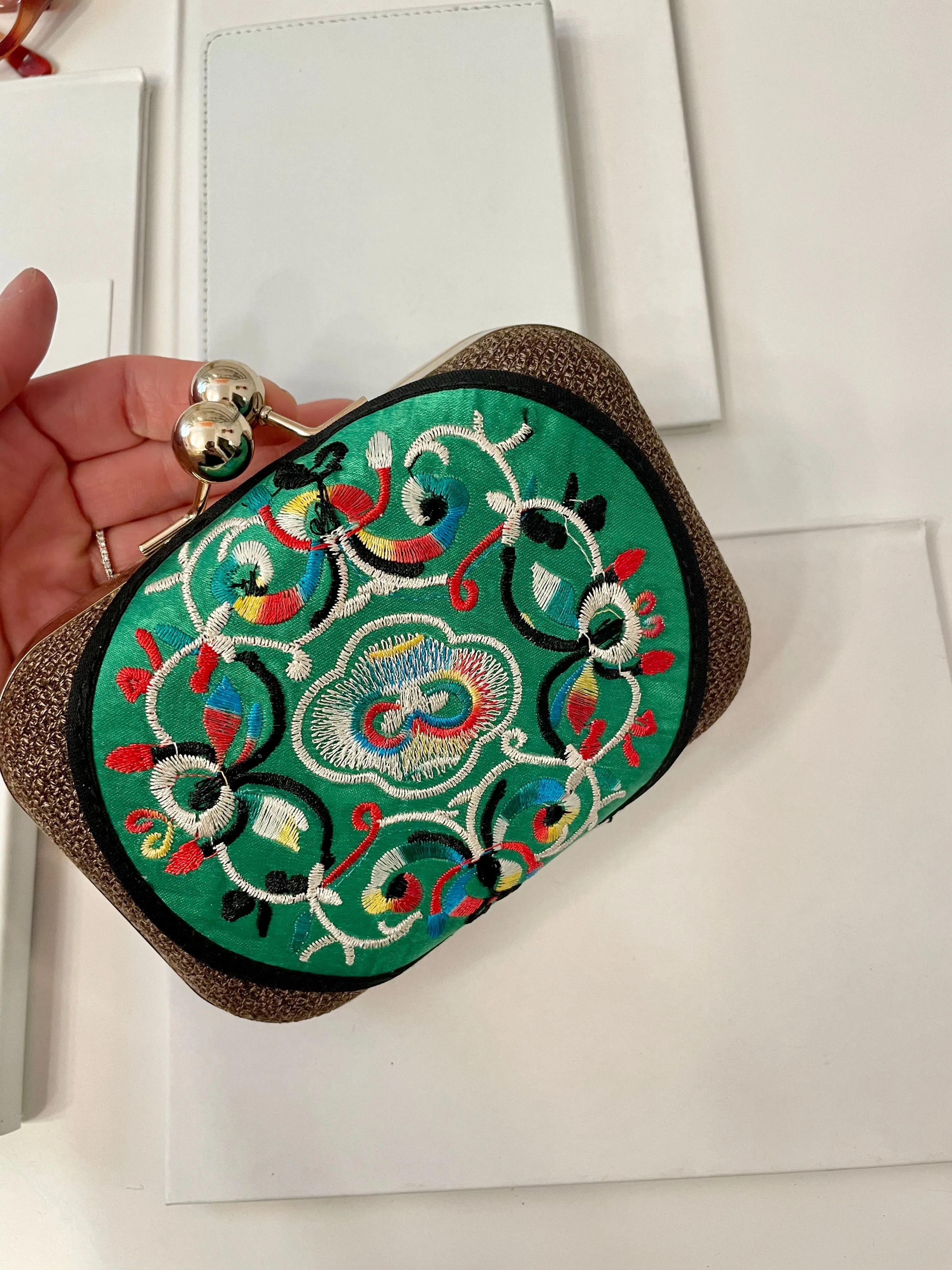 The Happy Hostess loves anything colorful.. this petite clutch bag is colorful, and super chic!