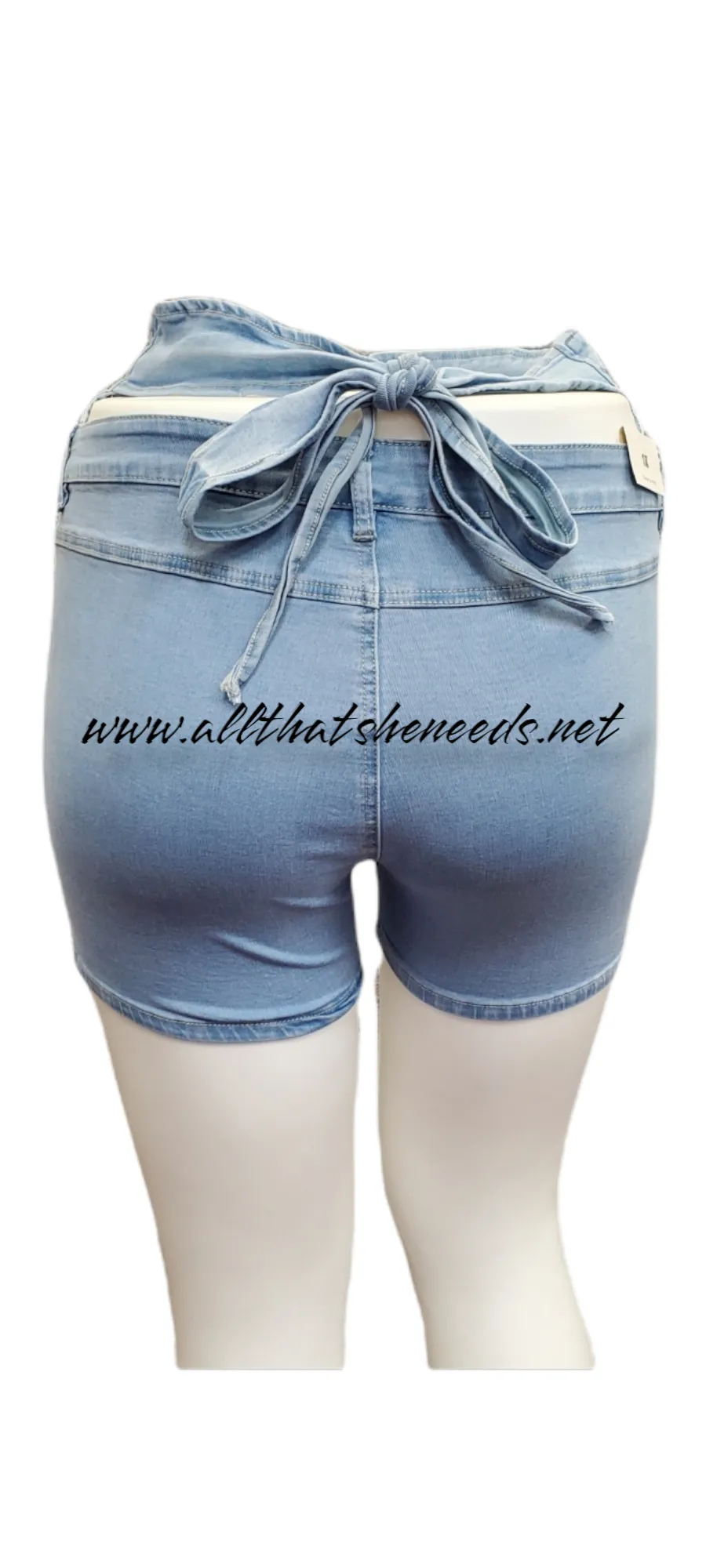 Tie Back Plus Size Shorts