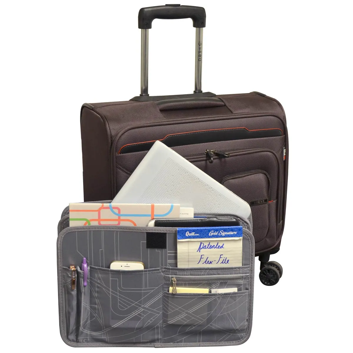 Travelers Club 17In Flex-File Spinner Briefcase