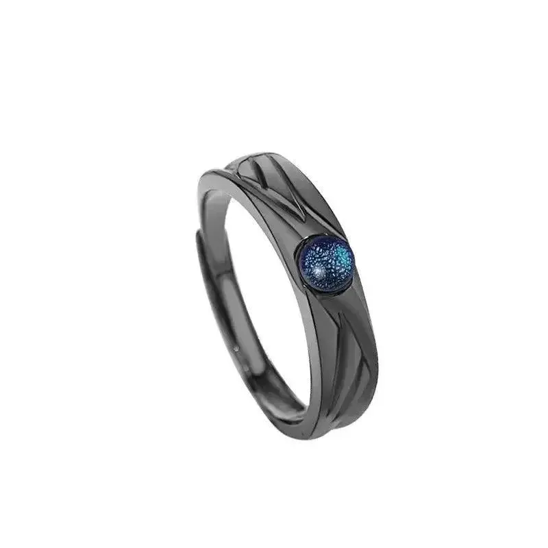 Trendy Demons and Angels Adjustable Couple Rings Set