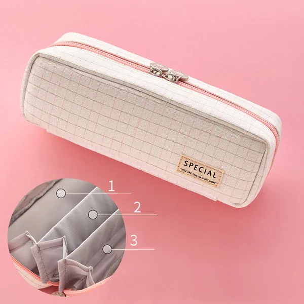 Triple Pouch Pencil Case