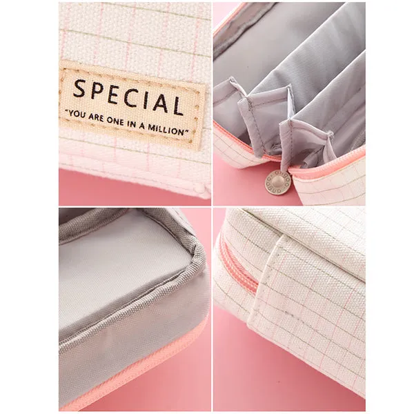 Triple Pouch Pencil Case
