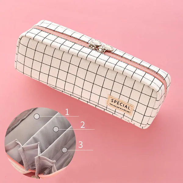 Triple Pouch Pencil Case