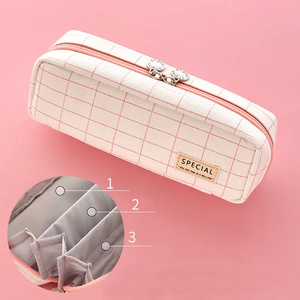 Triple Pouch Pencil Case