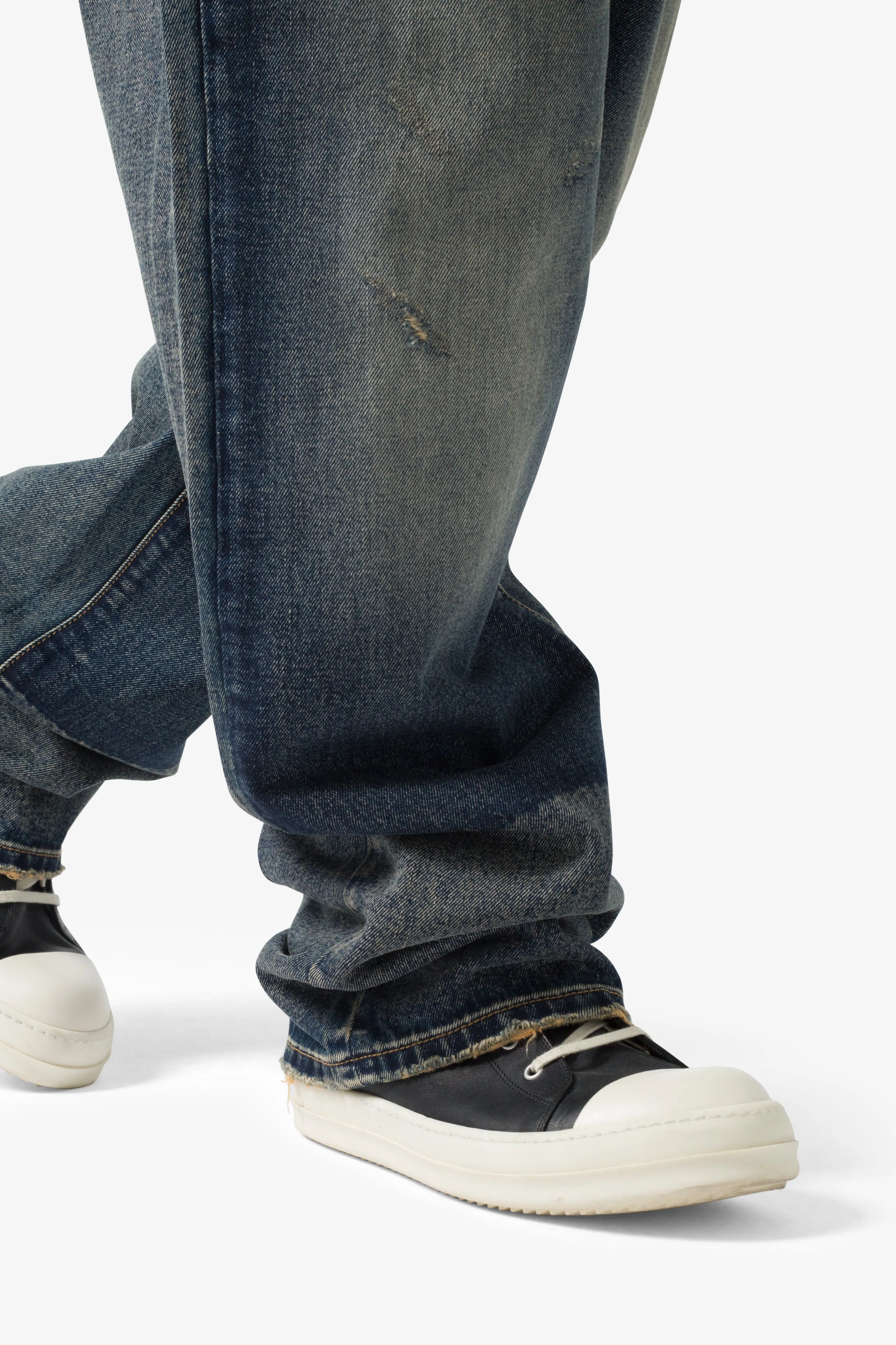 Ultra Baggy Shadow Patch Denim - Washed Light Blue
