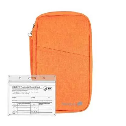Unisex Passport Wallet Travel Organizer with Vaccination Card Holder