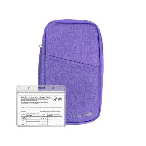 Unisex Passport Wallet Travel Organizer with Vaccination Card Holder