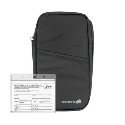 Unisex Passport Wallet Travel Organizer with Vaccination Card Holder