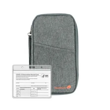 Unisex Passport Wallet Travel Organizer with Vaccination Card Holder