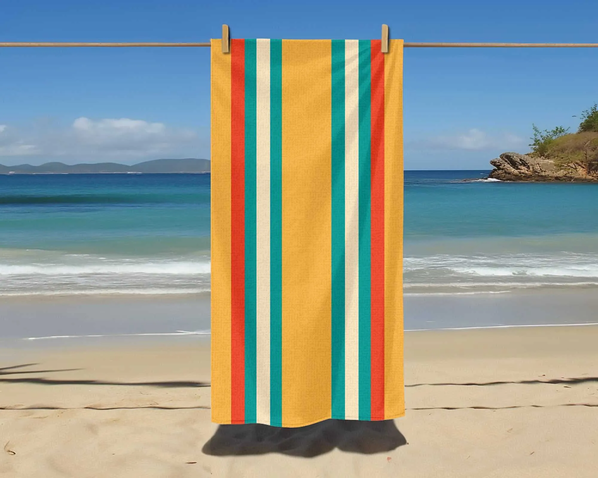 Vibrant Beach Towel - Luxurious and Soft