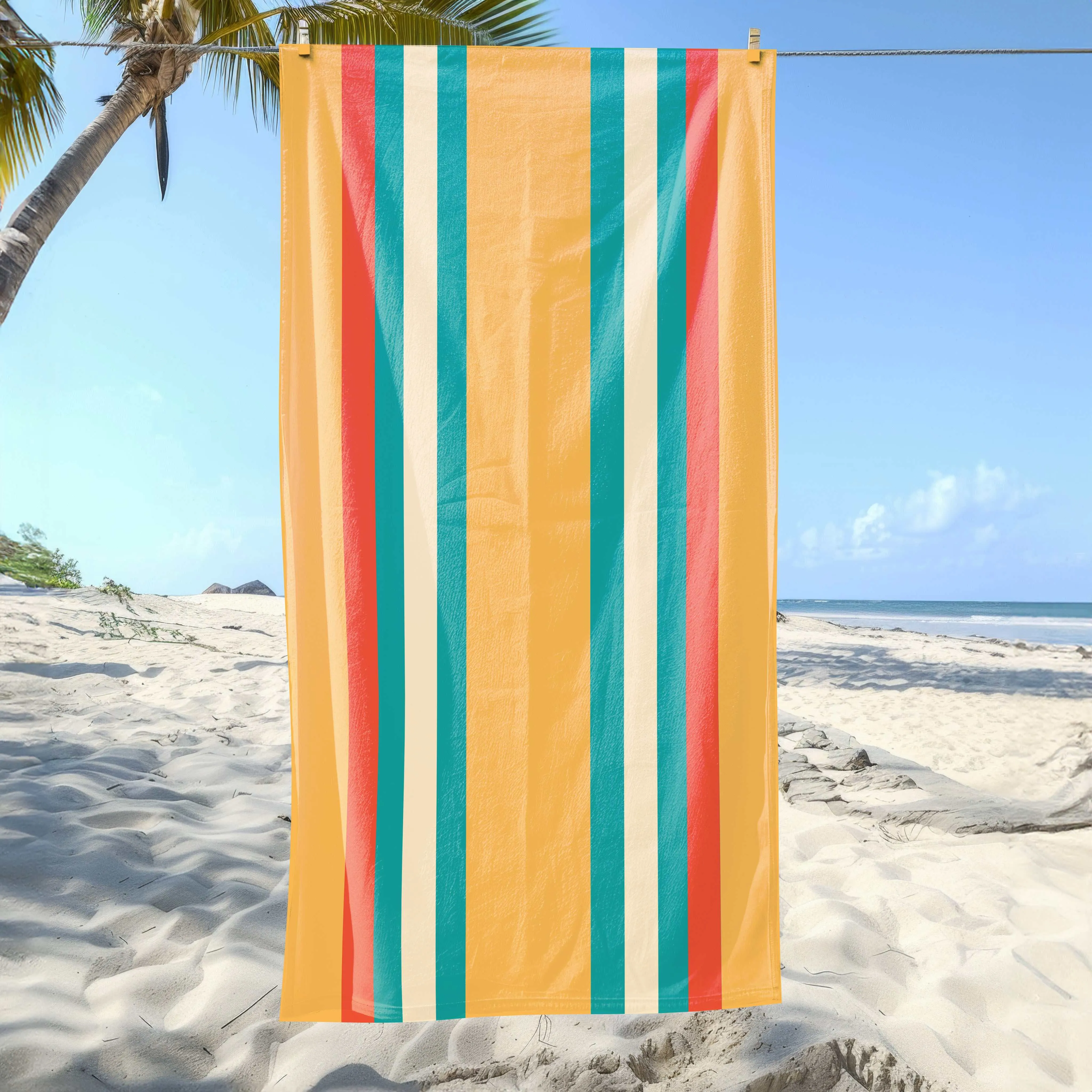 Vibrant Beach Towel - Luxurious and Soft