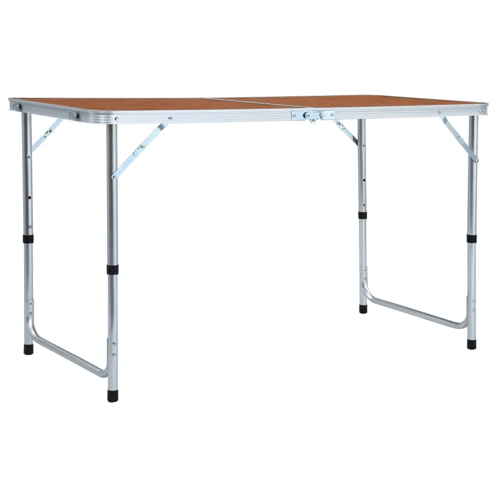 vidaXL Foldable Camping Table Aluminium 120x60 cm - Lightweight & Durable