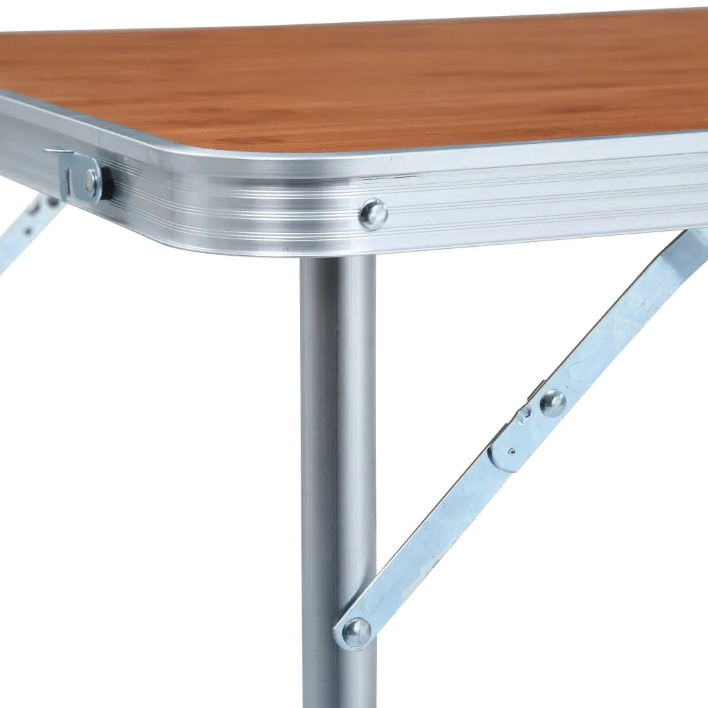 vidaXL Foldable Camping Table Aluminium 120x60 cm - Lightweight & Durable