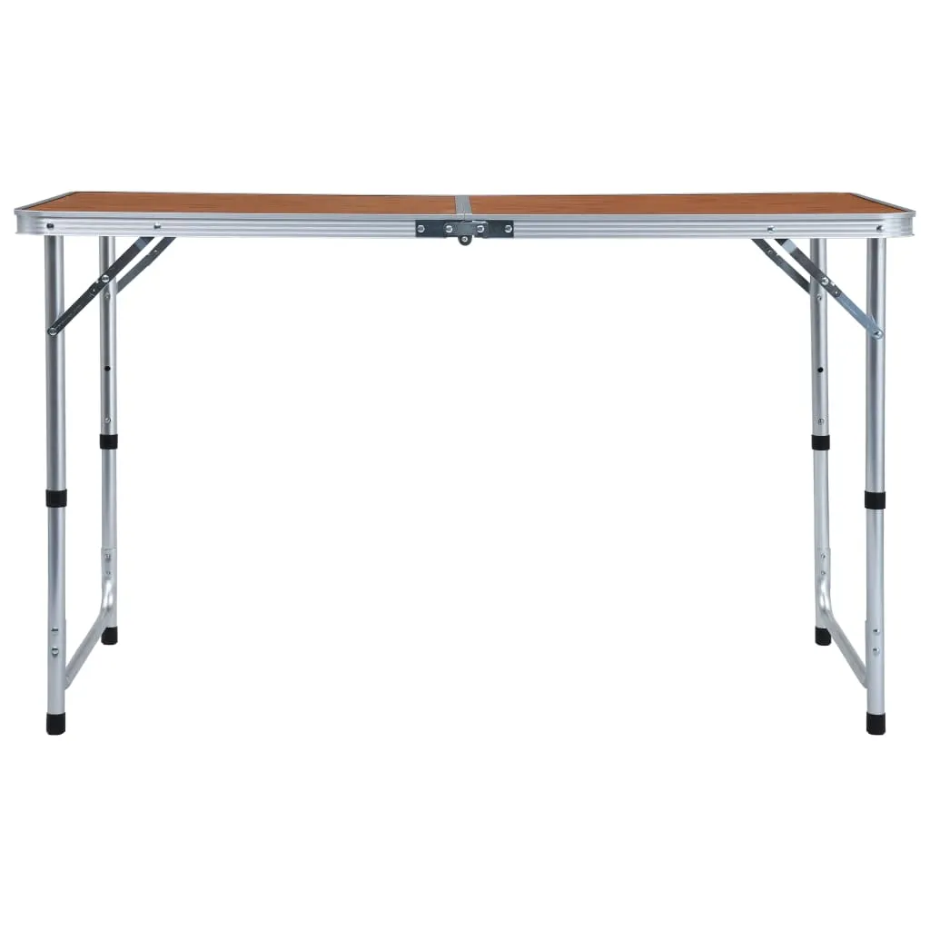 vidaXL Foldable Camping Table Aluminium 120x60 cm - Lightweight & Durable