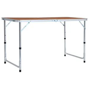 vidaXL Foldable Camping Table Aluminium 120x60 cm - Lightweight & Durable