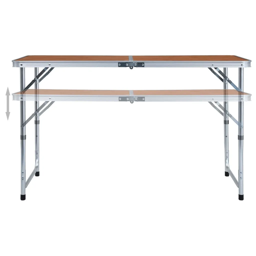 vidaXL Foldable Camping Table Aluminium 120x60 cm - Lightweight & Durable