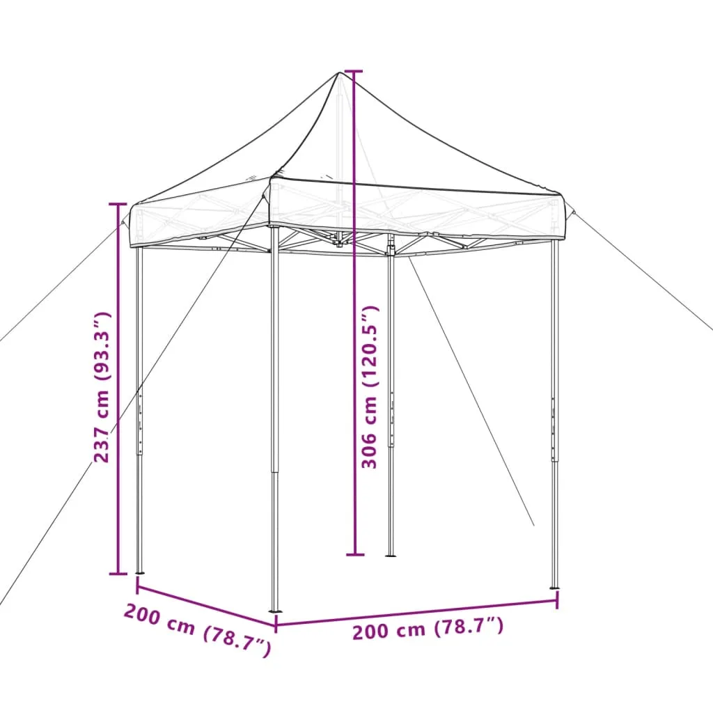 vidaXL Foldable Party Tent Pop-Up Green 200x200x306 cm