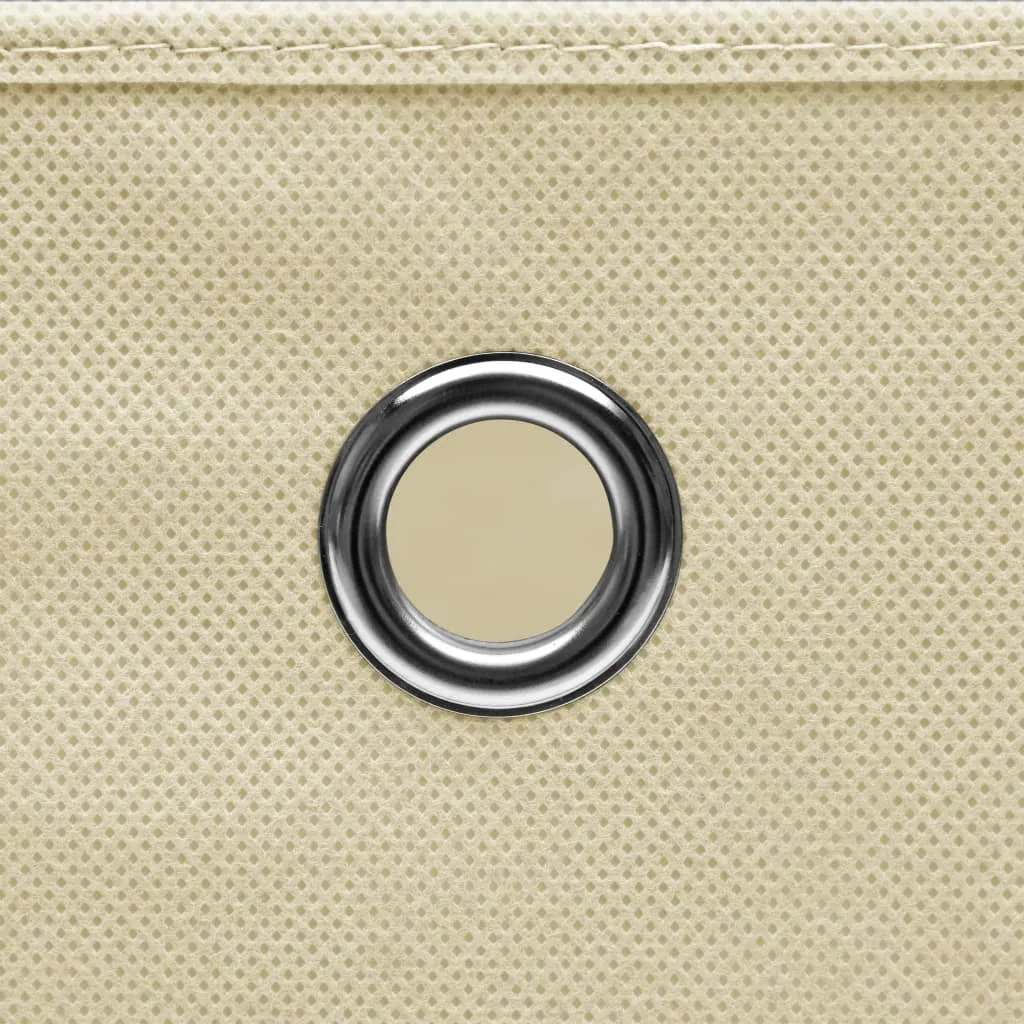 vidaXL Storage Boxes 10 pcs Cream 32x32x32 cm Fabric