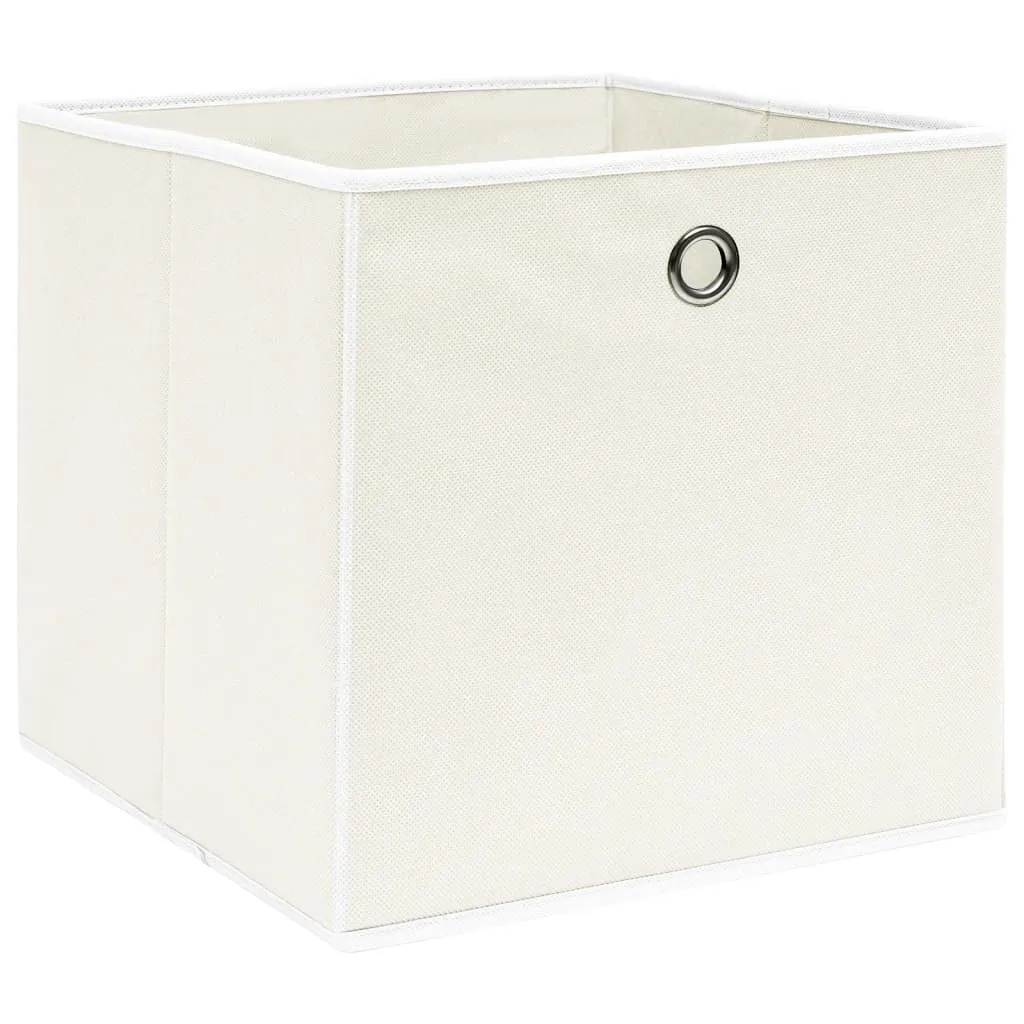 vidaXL Storage Boxes 4 pcs White 32x32x32 cm Fabric