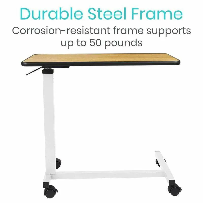 Vive Health Adjustable Overbed Table with Wheels