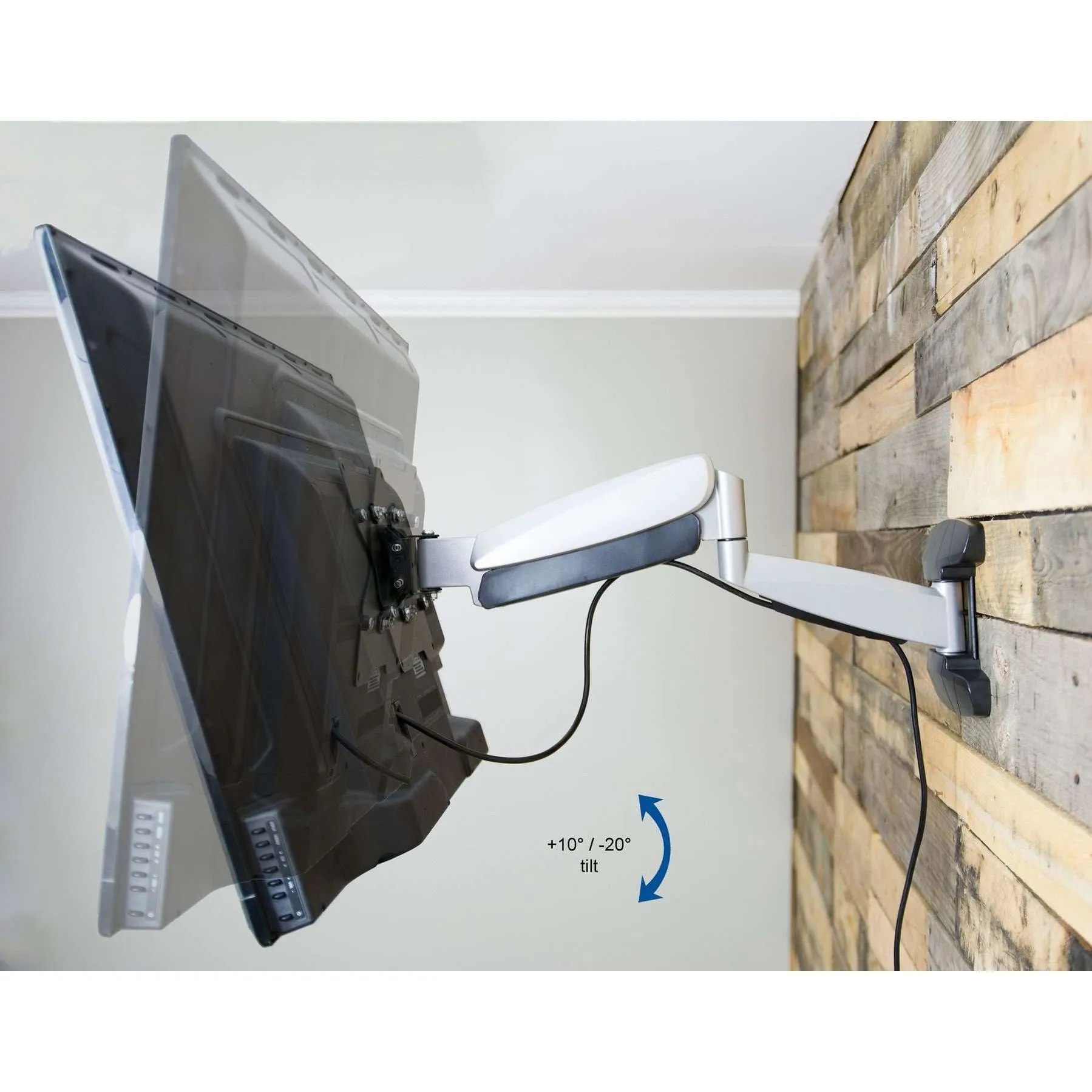 VIVO Silver Pneumatic Arm Wall Mount for 26" to 55" TVs, MOUNT-VW03G, -VW04G