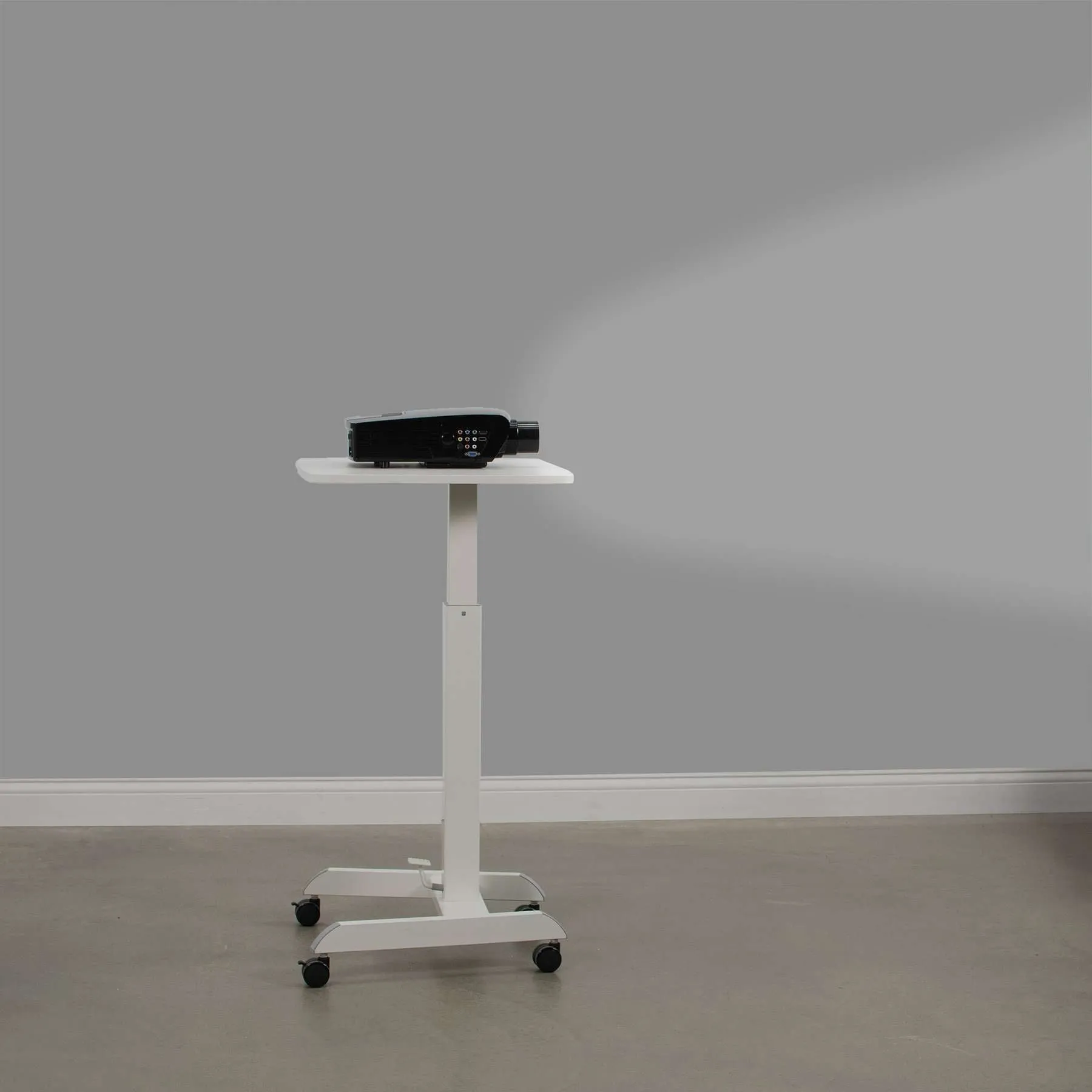 VIVO White 24" Pneumatic Mobile Workstation, CART-V00LW