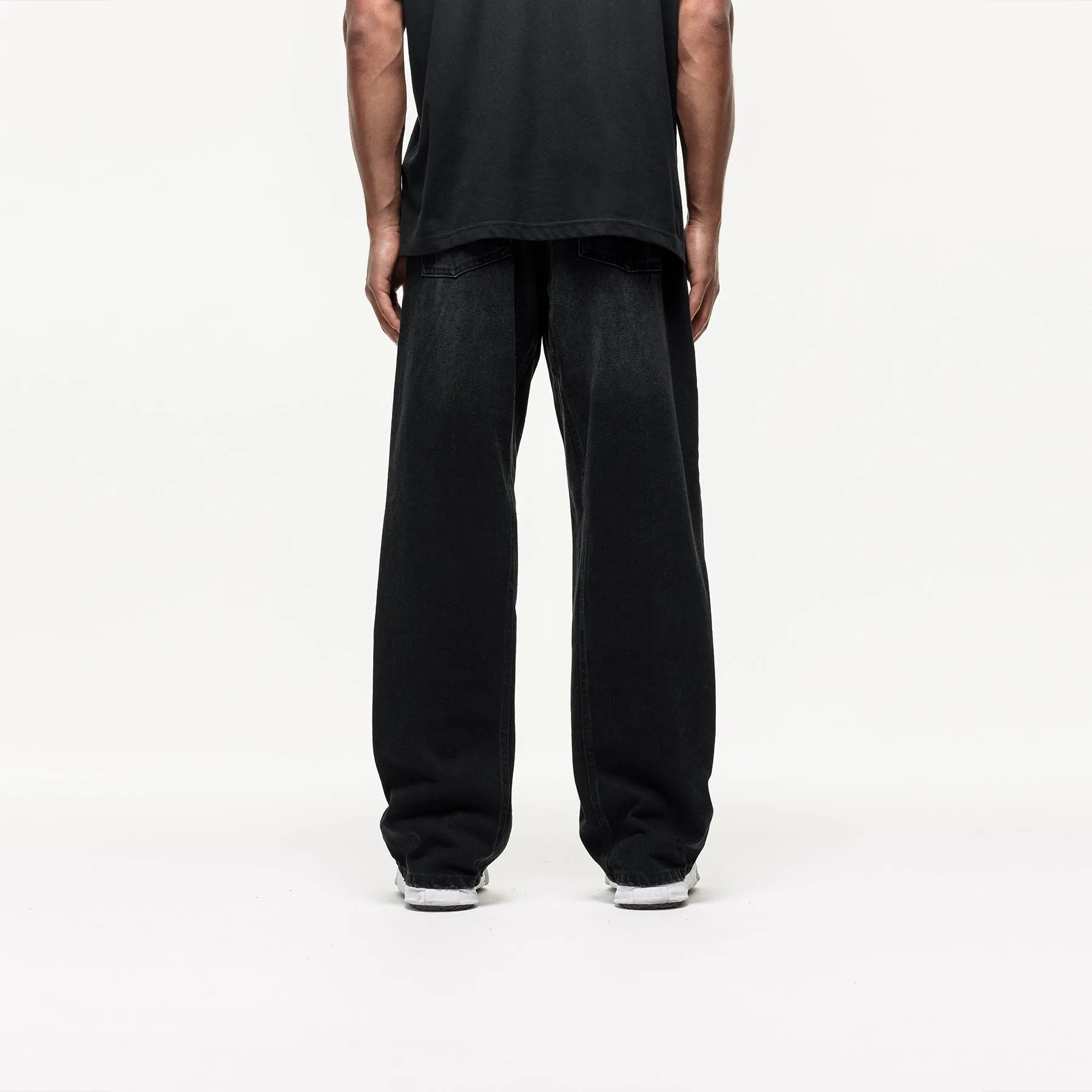 Washed Black Baggy Denim Jean