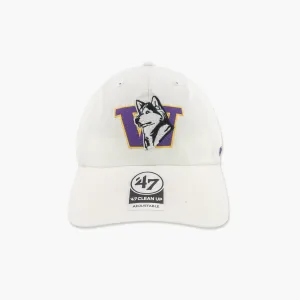 Washington Huskies Dubs Up White Clean Up Adjustable Hat