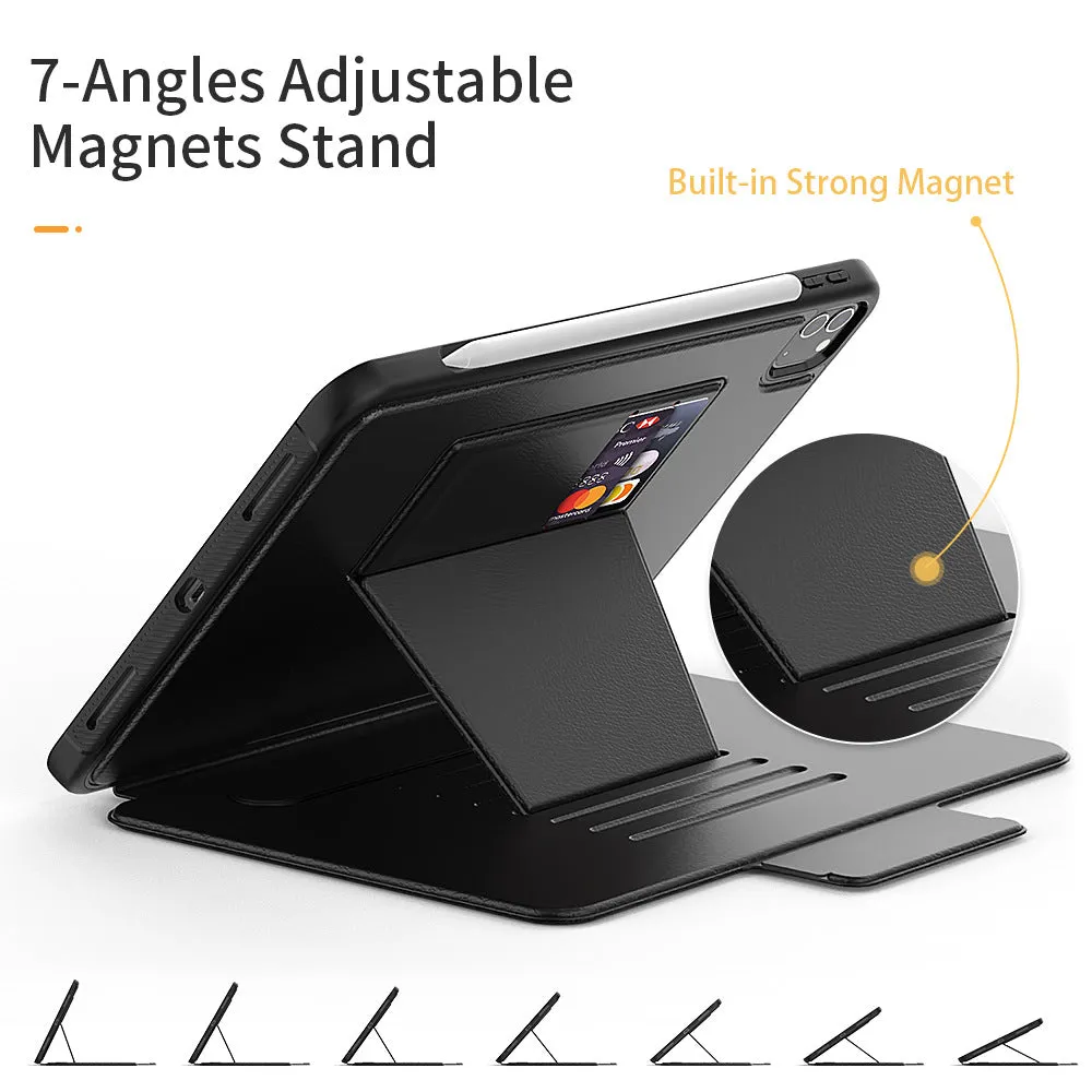 With Card Slot Leather Tablet Case With Auto Sleep/Wake Multi-angle Stand