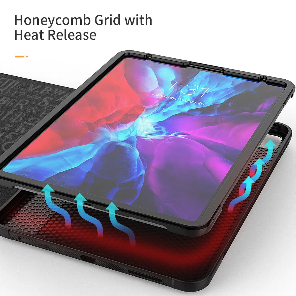 With Card Slot Leather Tablet Case With Auto Sleep/Wake Multi-angle Stand