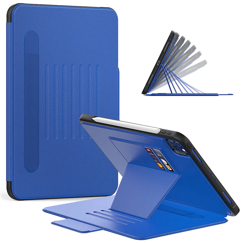 With Card Slot Leather Tablet Case With Auto Sleep/Wake Multi-angle Stand