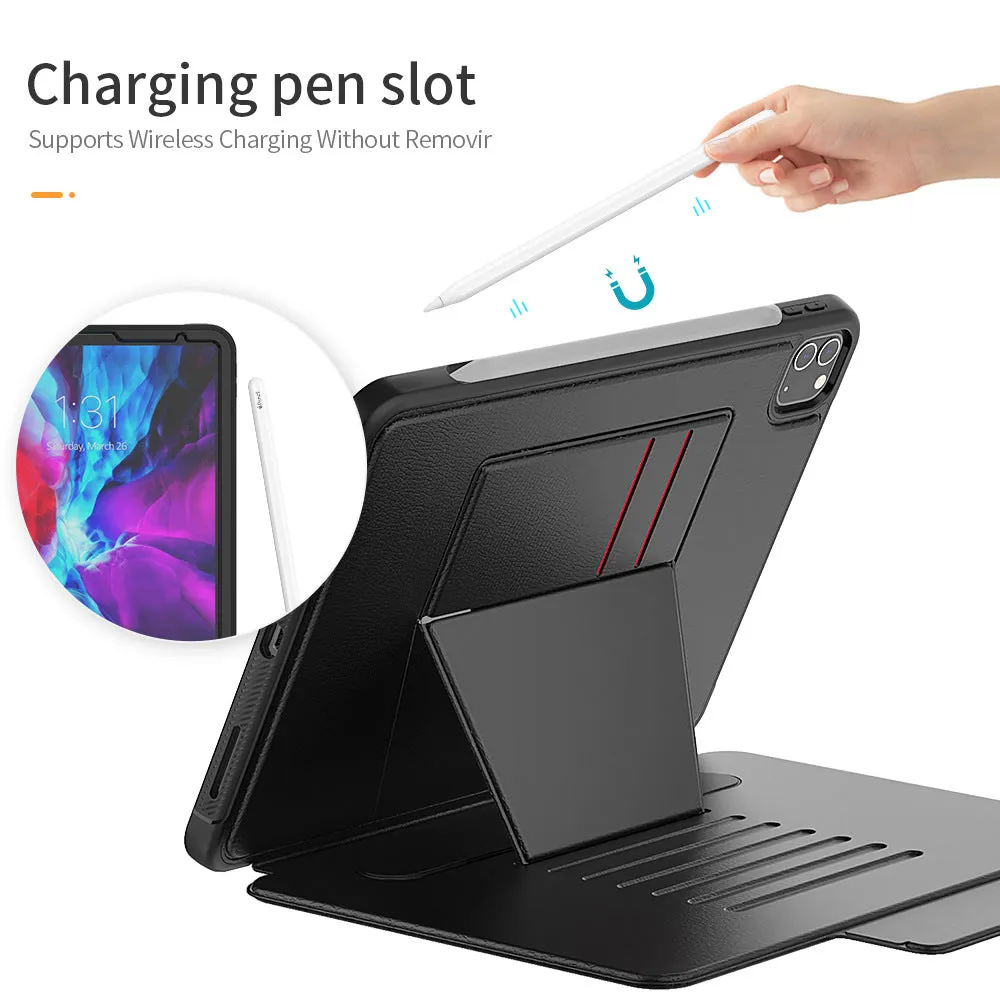 With Card Slot Leather Tablet Case With Auto Sleep/Wake Multi-angle Stand