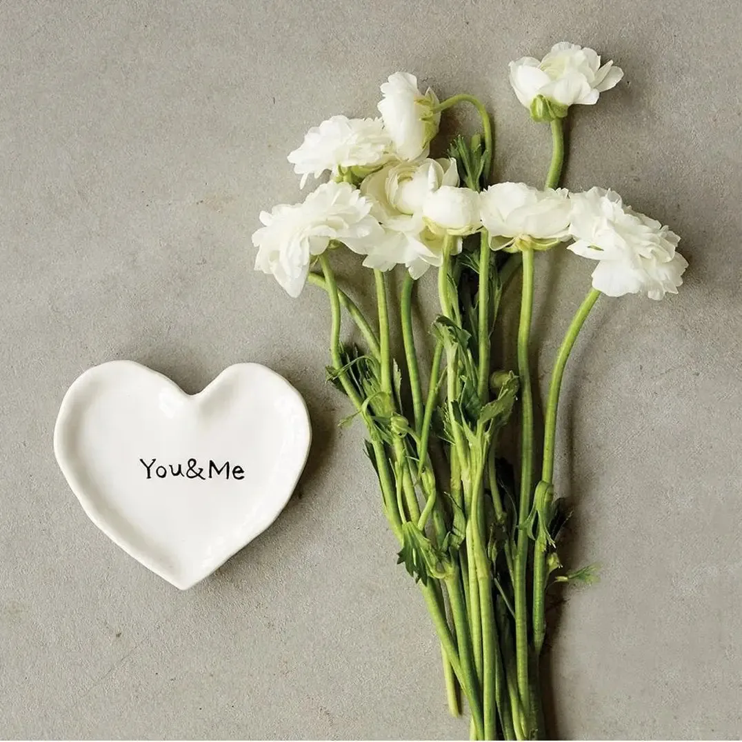 YOU AND ME HEART SHAPED MINI DISH