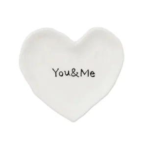 YOU AND ME HEART SHAPED MINI DISH