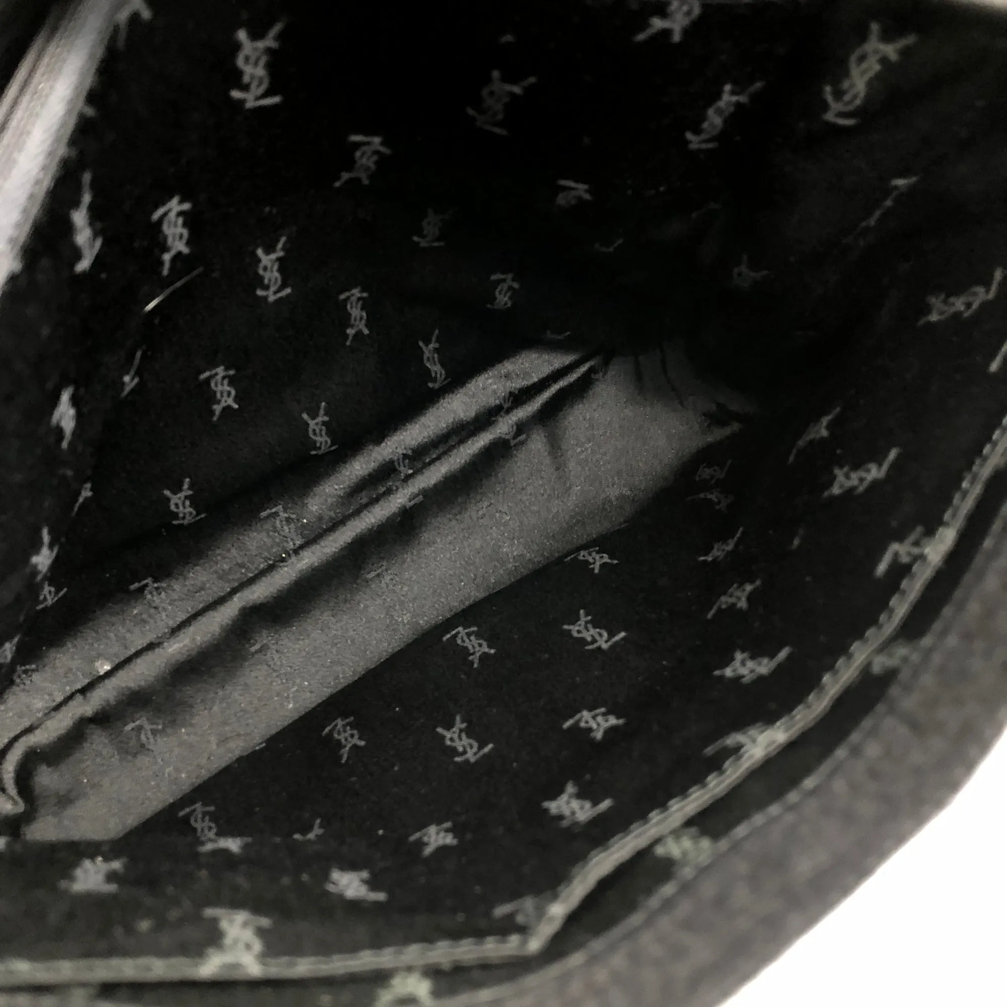 Yves Saint Laurent Logo Handbag Black Vintage ib4dvb