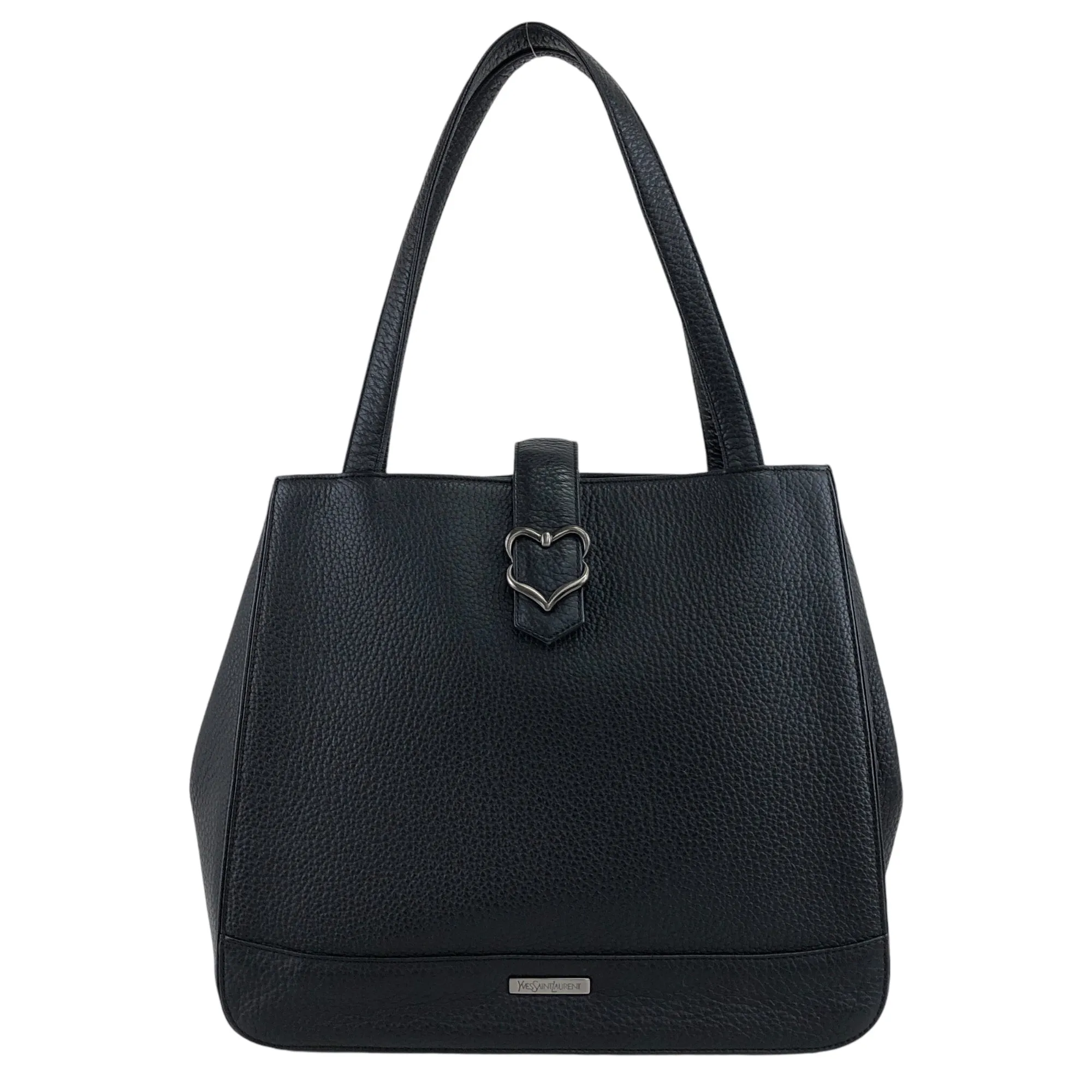Yves Saint Laurent Logo Handbag Black Vintage ib4dvb