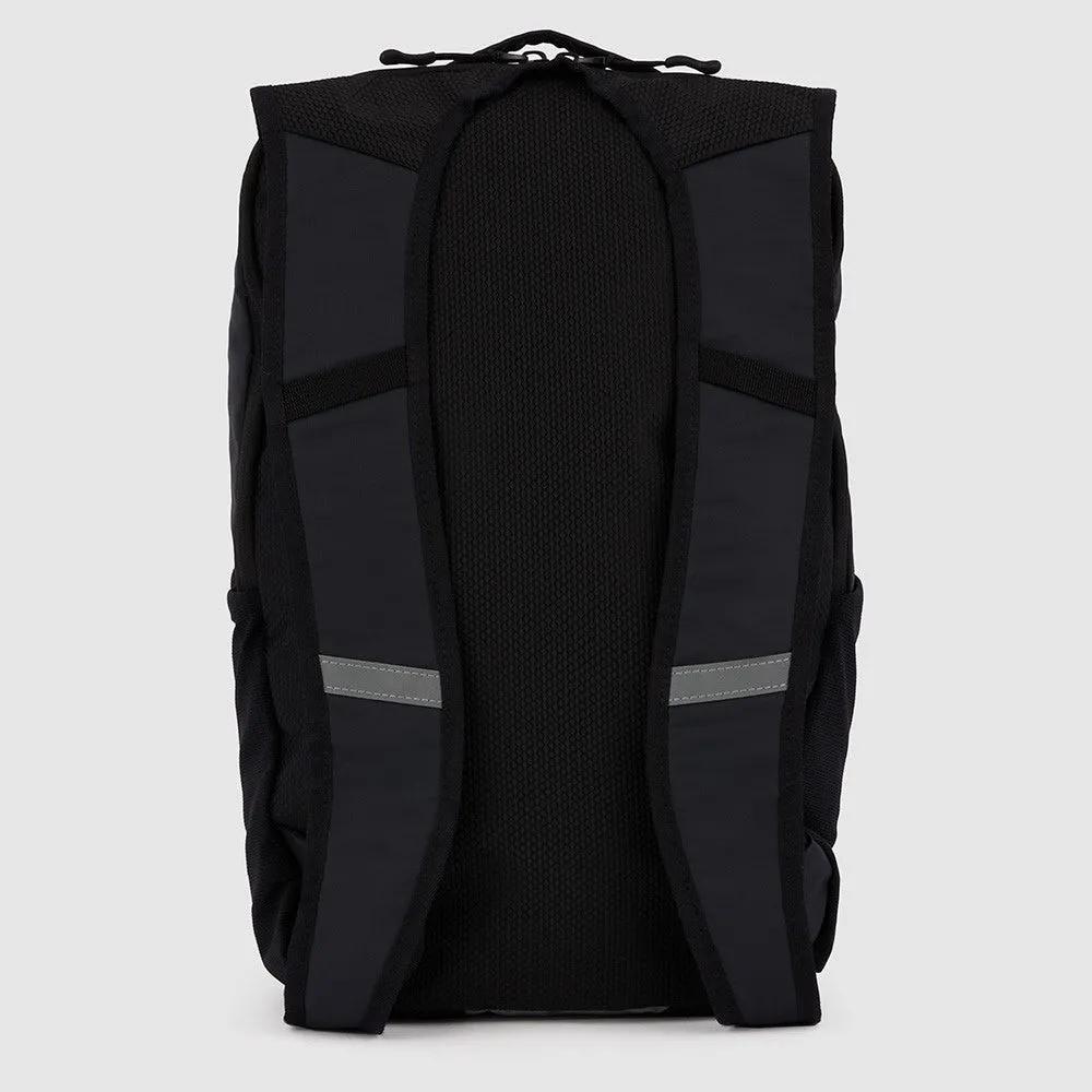 Zaino PIQUADRO Pieghevole porta PC 15,6" in Nylon Riciclato Linea Foldable Colore Nero - CA6005FLD