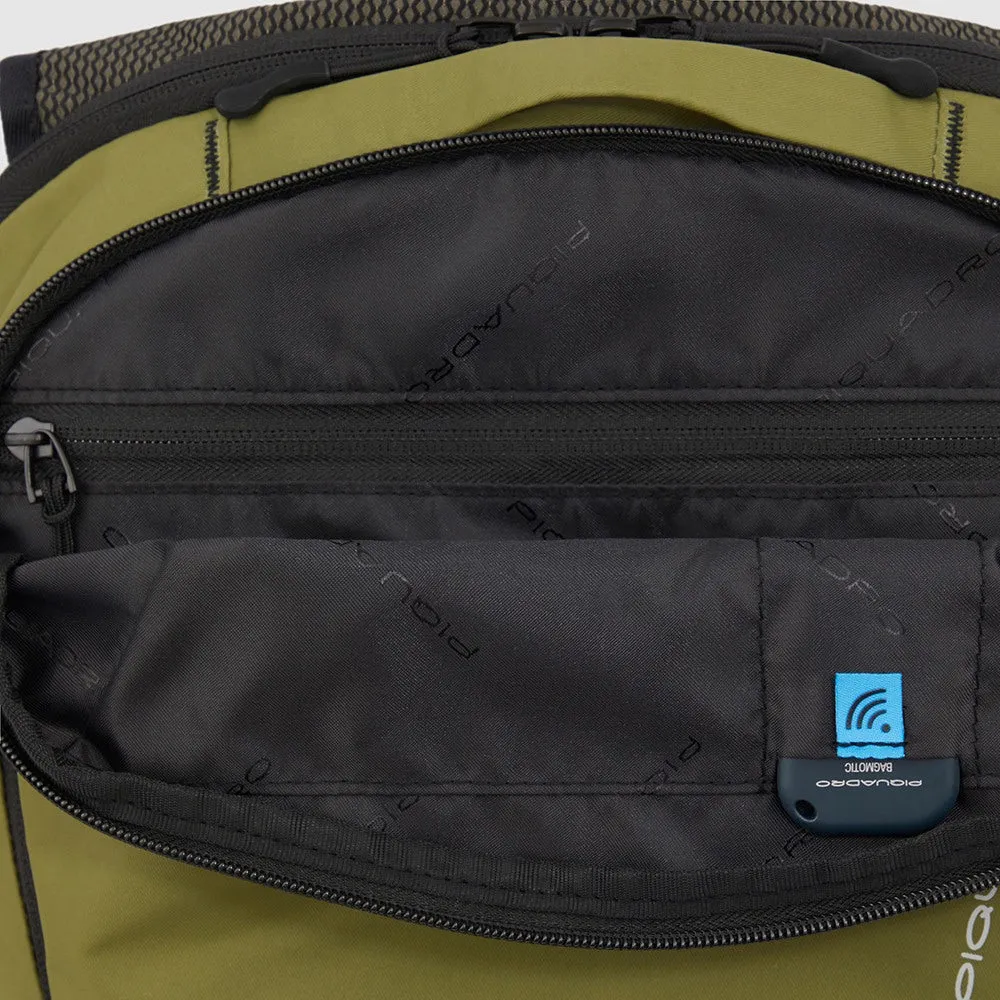 Zaino PIQUADRO Pieghevole porta PC 15,6" in Nylon Riciclato Linea Foldable Colore Nero - CA6005FLD